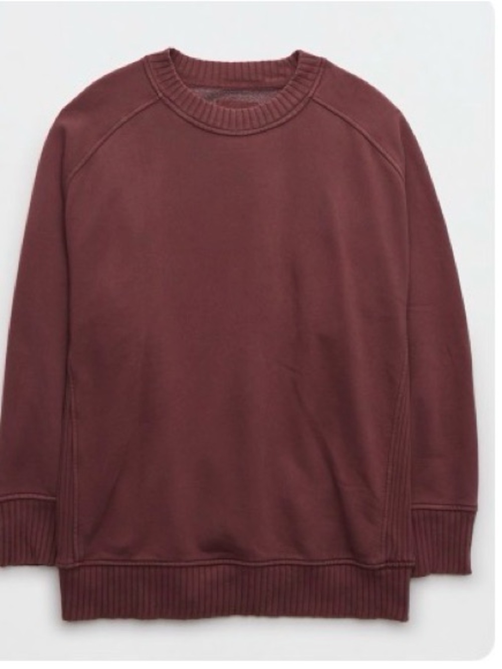 aerie Olive Crewneck Sweatshirt - Washed Olive down to earth comfy pullover